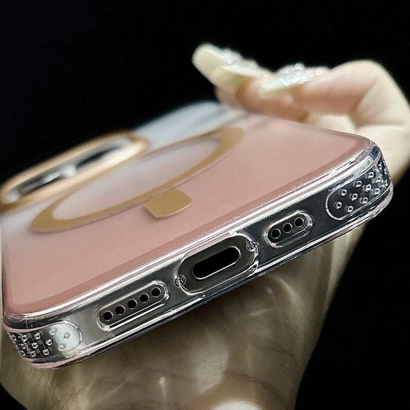 Чохол TPU+PC Shadow with MagSafe для Apple iPhone 15 Pro (6.1") – Quicksand gold. Фото 6 з 6