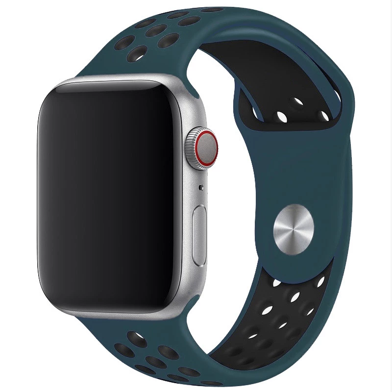 

Силіконовий ремінець Sport+ для Apple watch 38mm / 40mm (Pine Green / Black)