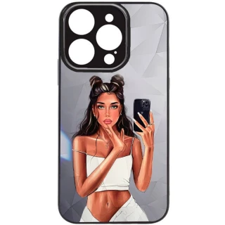 Скляний чохол Prisma Ladies на Apple iPhone 14 Pro (6.1") — Black in White