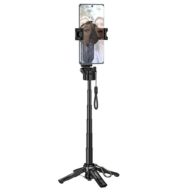 Монопод для селфи Hoco K27 Pro Magnetic Clamp 2in1 – Black. Фото 2 из 6