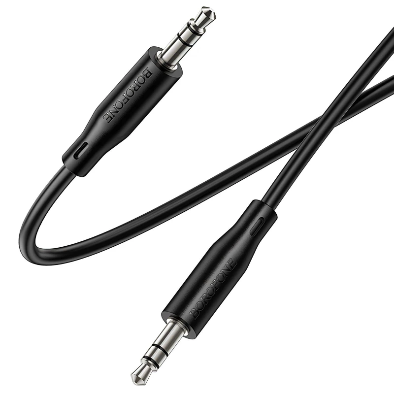 Аудіо кабель Aux Borofone BL26 Standard (1m) – Black. Фото 3 з 6