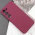 Чехол Silicone Case Lakshmi Premium з закритою камерою на Samsung Galaxy S22 – Бордовый / Plum. Фото 5 из 7