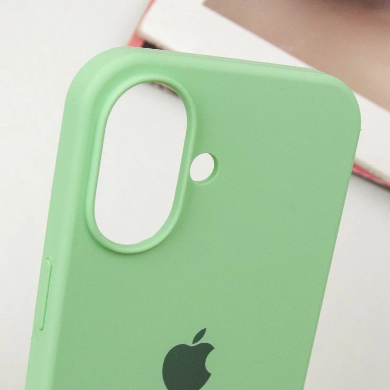 Чохол Silicone Case з закритим низом на Apple iPhone 16 Plus – Зелений / Pistachio. Фото 6 з 9