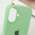Чохол Silicone Case з закритим низом на Apple iPhone 16 Plus – Зелений / Pistachio. Фото 6 з 9