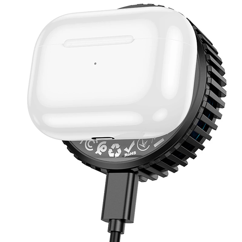 БЗП Hoco CW57 Air-cooled 15W magnetic wireless fast charger – Black. Фото 7 з 8