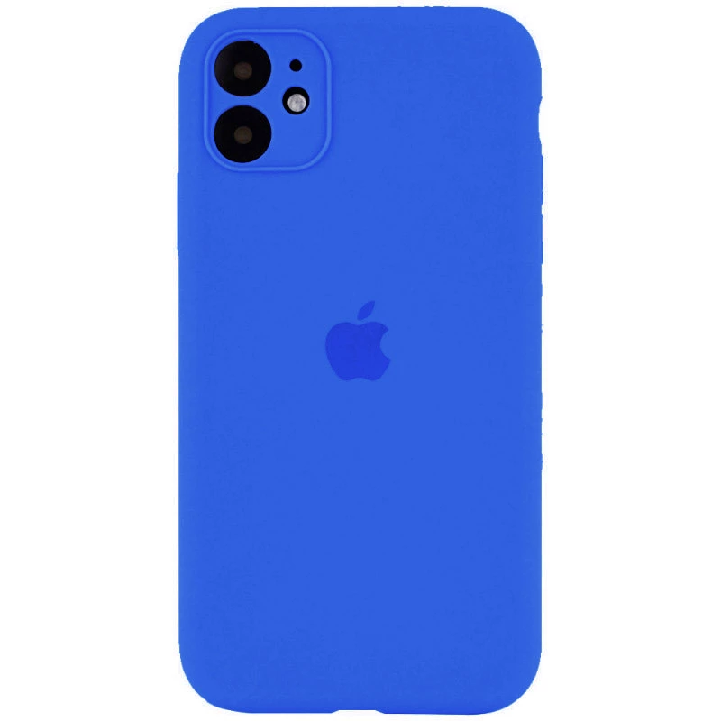 

Чехол Silicone Case с защитой камеры для Apple iPhone 12 (6.1") (Синий / Capri Blue), Синій / capri blue