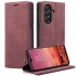 Кожаный чехол-книжка CaseMe Velvet Nubuck для Xiaomi Redmi Note 15 4G/5G (EU) – Red. Фото 2 из 4