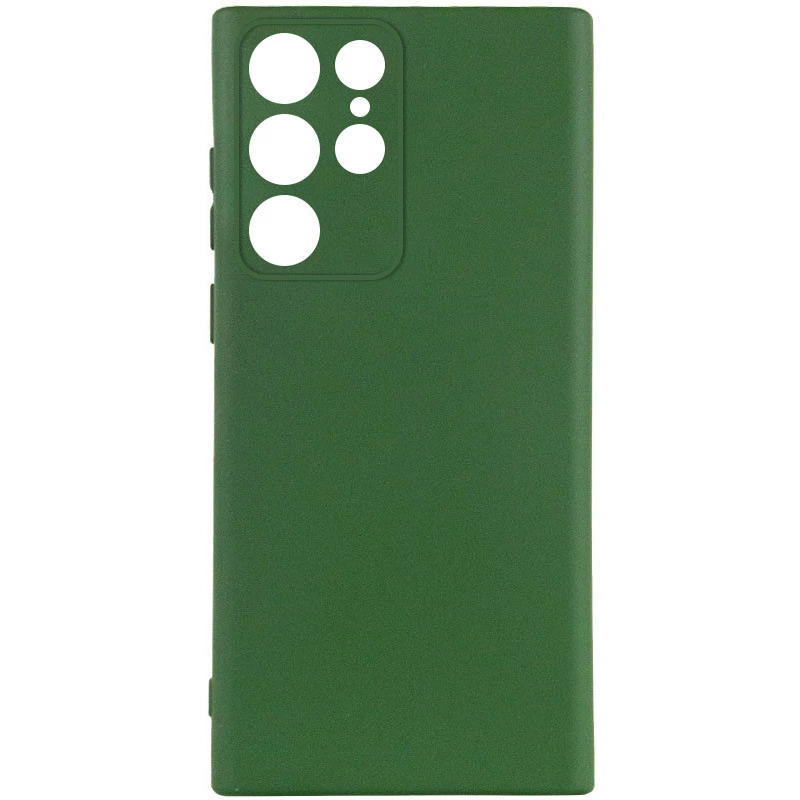 Чохол Silicone Case Lakshmi Plus з закритою камерою на Samsung Galaxy S23 Ultra – Зелений / Dark green. Фото 1 з 7