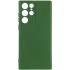Цветной силиконовый чехол GETMAN с закрытой камерой на Samsung Galaxy S26 Ultra – Зеленый / Dark green. Фото 2 из 3