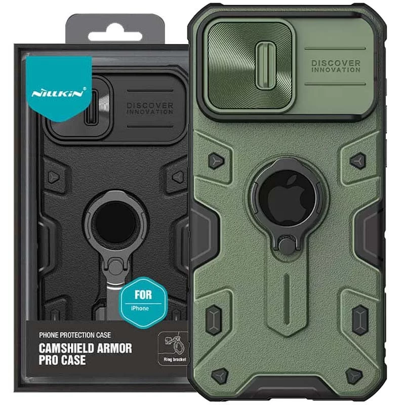 Пластикова накладка Nillkin Armor зі шторкою для камери на Apple iPhone 15 Pro Max (6.7") фото 1 з 4