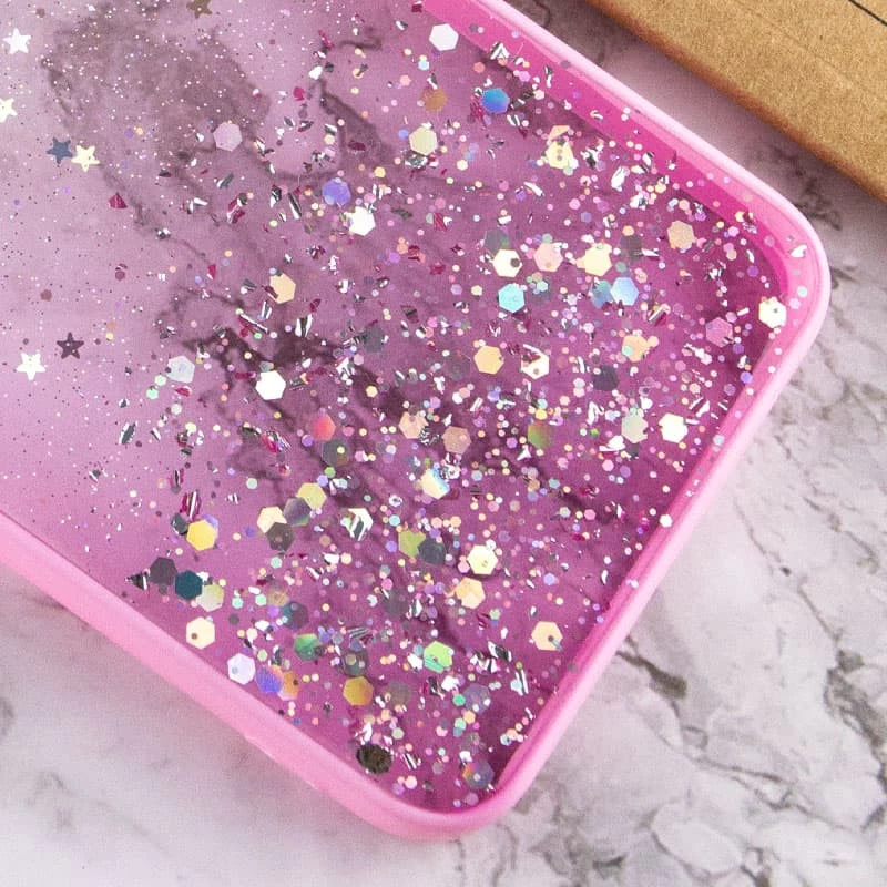 Чохол з блискітками для Xiaomi Redmi Note 13 Pro 4G – Рожевий. Фото 3 з 3