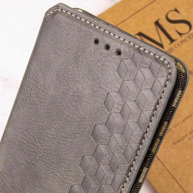 Чехол книжка GETMAN Cubic для Xiaomi Redmi A4 – Серый. Фото 5 из 5