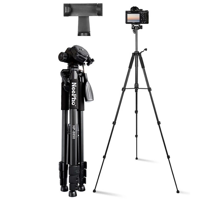 Штатив NeePho NP-8850 для съемки 56-175см с разборным держателем в чехле – Black. Фото 4 из 5