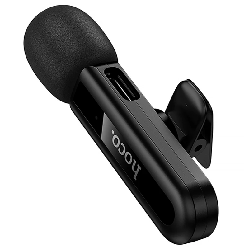 Петличный беспроводной микрофон Hoco L20 Fair Lightning – Black. Фото 6 из 6