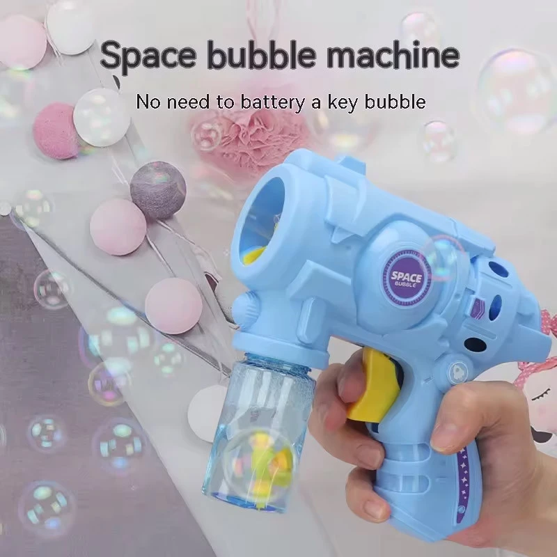 Пістолет з мильними бульбашками Space Bubble Gun (1 bottle - 50ml) – Blue. Фото 2 з 7