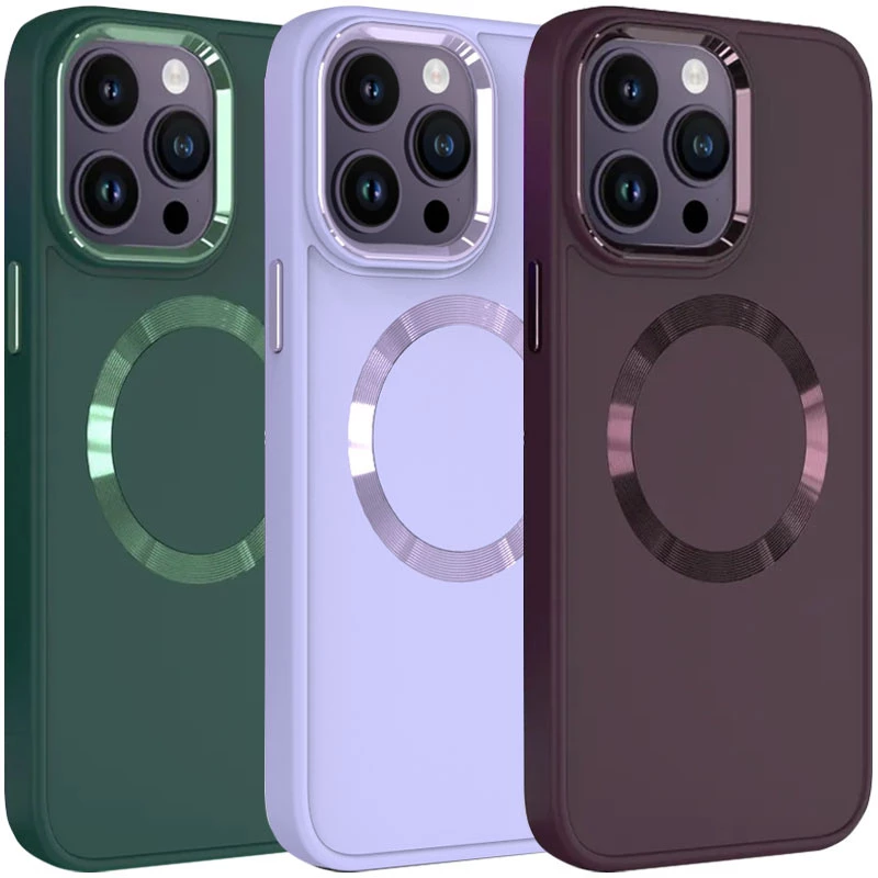 TPU чохол Bonbon з металевими кнопками та MagSafe на Apple iPhone 16 Pro Max фото 1 з 2