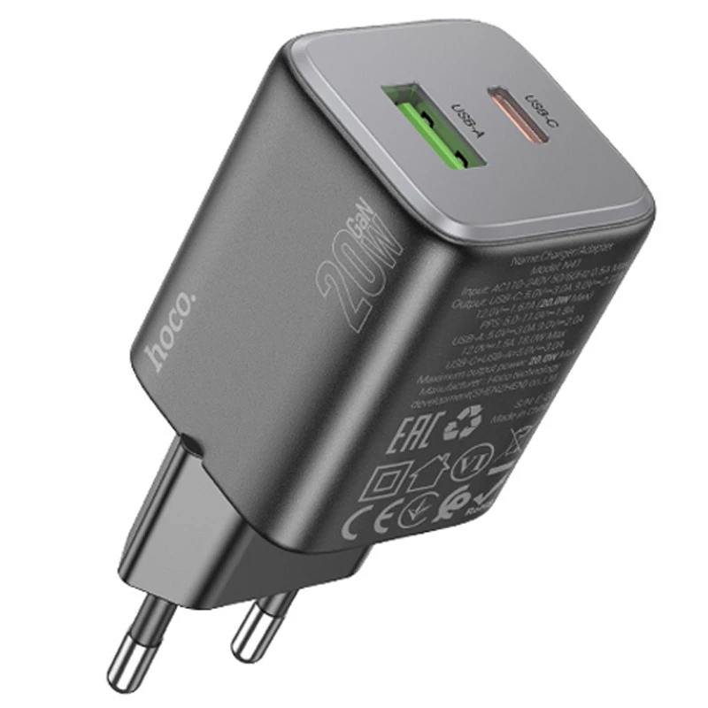 

СЗУ Hoco N41 Almighty PD20W+QC3.0 (Black)