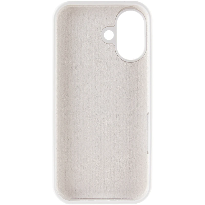 Чехол Silicone Case с закрытым низом для Apple iPhone 16 Pro – Белый / White. Фото 8 из 13