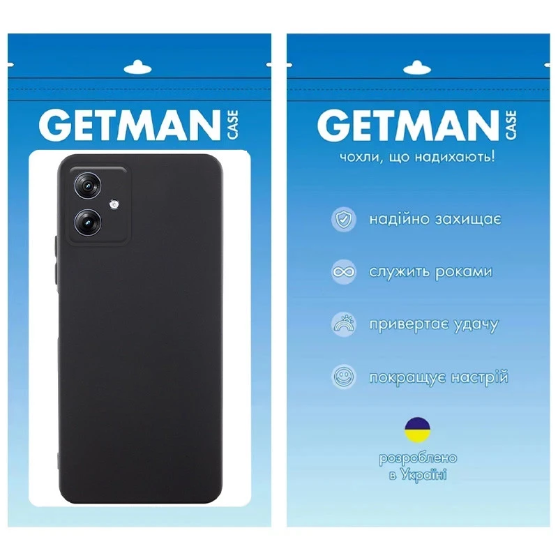 Кольоровий силіконовий чохол GETMAN із закритою камерою для Motorola Moto G54 – Чорний / Black. Фото 2 Кольоровий силіконовий чохол GETMAN із закритою камерою для Motorola Moto G54 – Чорний / Black. Фото 2 з 2