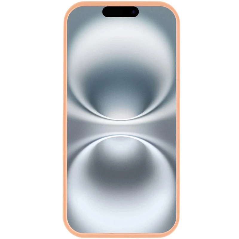 Чохол Silicone Case з закритим низом на Apple iPhone 17e (6.1") – Помаранчевий / Cantaloupe. Фото 3 з 6