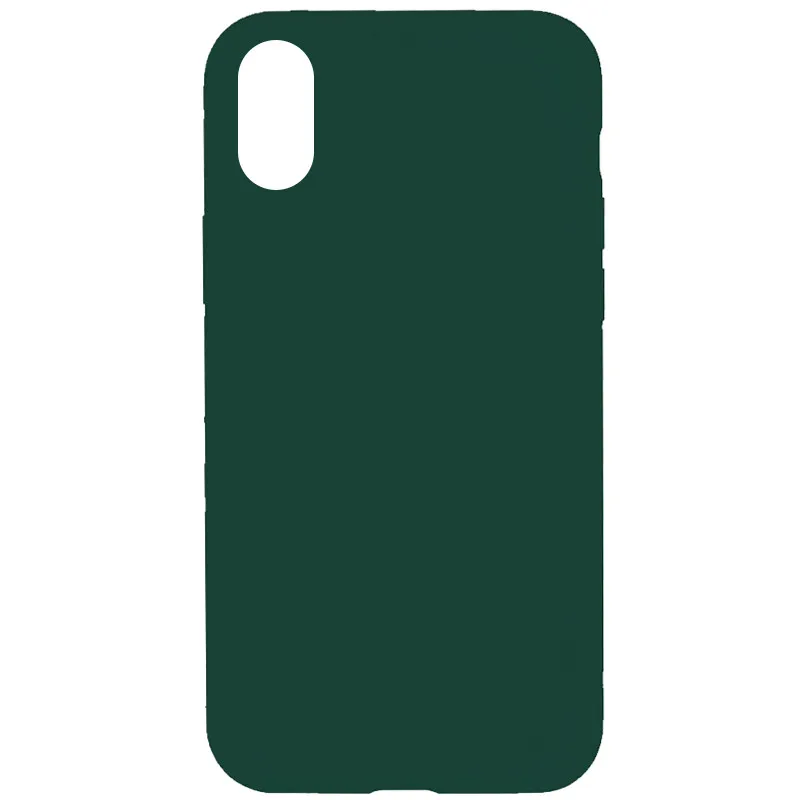 Чохол Silk Full Protective (AA) NO LOGO для Apple iPhone XS (5.8") – Зелений / Forest green. Фото 1 з 1