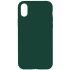 Чохол з закритим низом Silicone Case на Apple iPhone X (5.8") – Зелений / Forest green. Фото 1 з 1