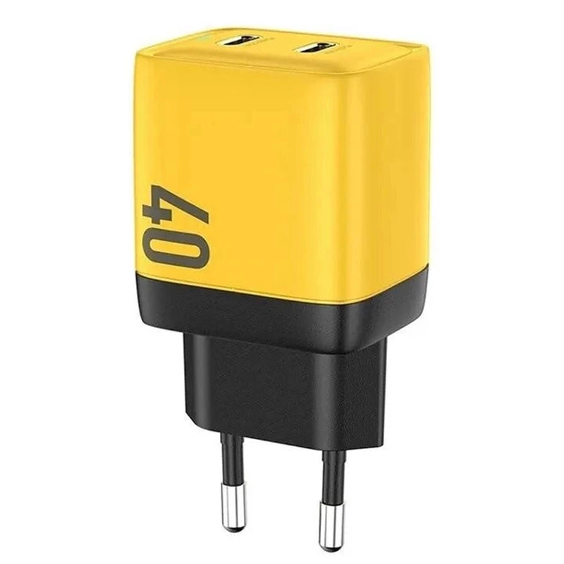 

МЗП Veron TC-35 Home Charger 40W GaN (2Type-C) (Black / Yellow)