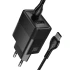 СЗУ Hoco CS112A Lounge PD30W+QC3.0 (1USB-A/1C) + кабель Type-C to Type-C – Black. Фото 4 из 5