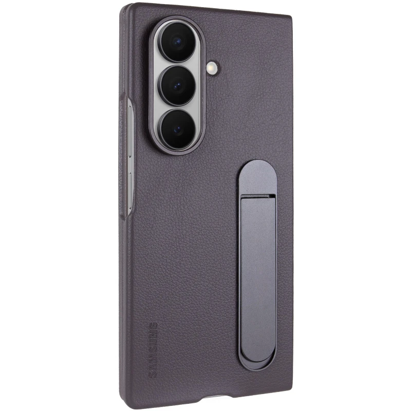 Шкіряний чохол Leather Case (AAA) with stand для Samsung Galaxy Z Fold7 – Gray. Фото 2 з 8