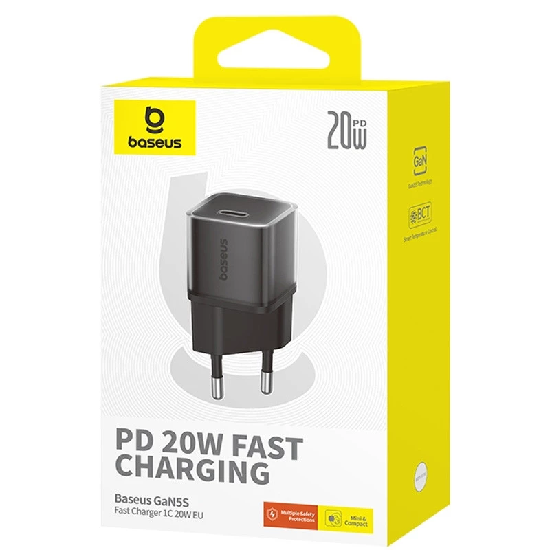 СЗУ Baseus GaN5S OS 1C 20W (P10162503) – Cluster Black. Фото 3 из 8