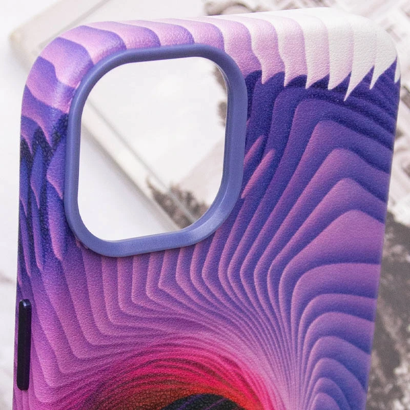 Кольоровий шкіряний чохол на Apple iPhone 11 (6.1") – Purple / Pink. Фото 8 з 8