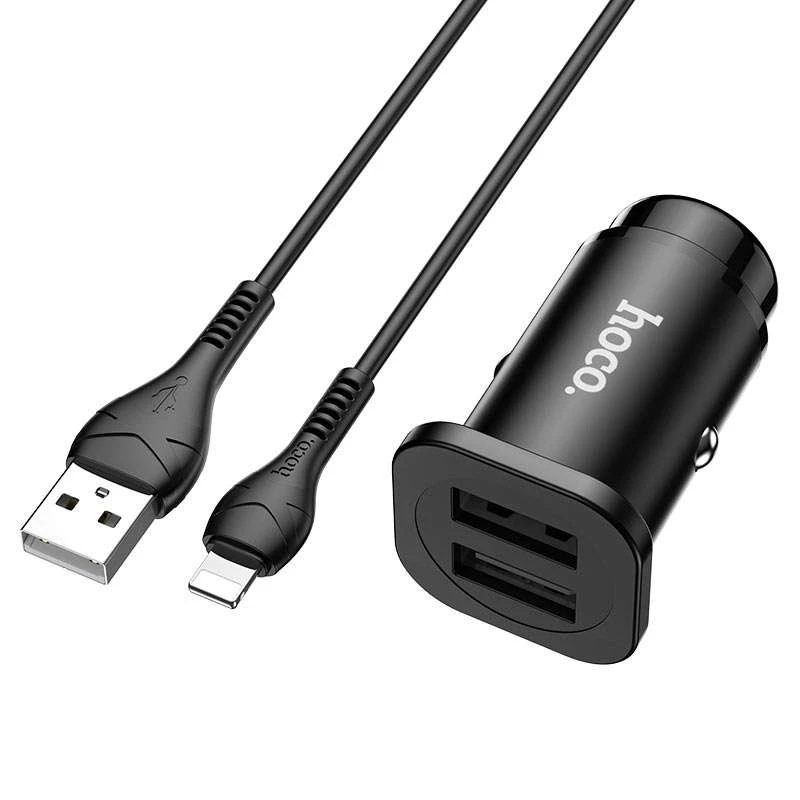 

АЗП Hoco NZ4 (2USB 2.4A) + Lightning