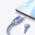 Дата кабель Baseus Crystal Shine Series USB to Type-C 100W (1.2m) (CAJY00040) – Purple. Фото 2 з 7