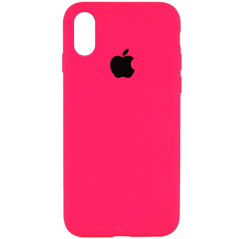 Чехол Silicone Case с закрытым низом для Apple iPhone XS Max (6.5") – Розовый / Barbie pink. Фото 2 из 2
