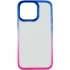 Силіконовий чохол фреш на Apple iPhone 14 Pro (6.1") – Рожевий / Синій. Фото 4 з 6
