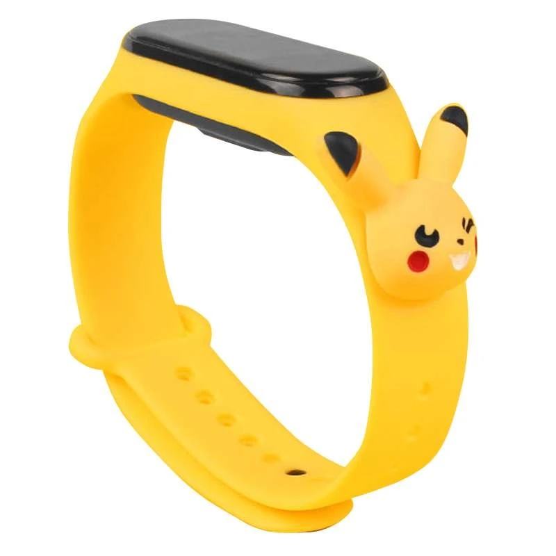 

Силиконовый ремешок Cartoon Face для Xiaomi Mi Band 6 (Желтый / Пикачу), Жовтий / пікачу