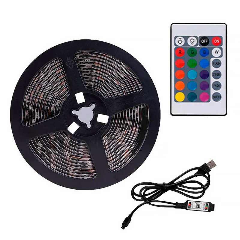 Светодиодная LED лента Hoco DL30 Plus + remote control (4m) – Black. Фото 2 из 4