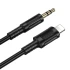 Аудио кабель Aux Borofone BL25A Nice (Lightning to AUX 3.5mm) (1m) – Black. Фото 4 из 5