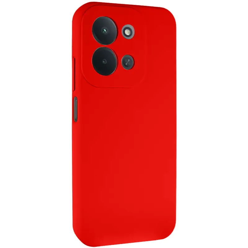 Цветной силиконовый чехол GETMAN с закрытой камерой на Xiaomi Redmi 17 – Красный / Dark Red. Фото 1 из 1