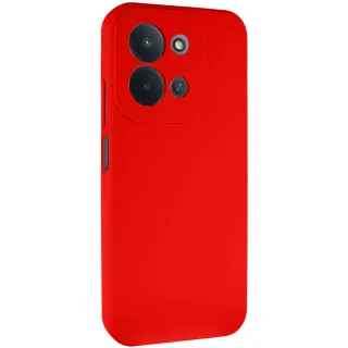Цветной силиконовый чехол GETMAN с закрытой камерой на Xiaomi Redmi 17 — Красный / Dark Red
