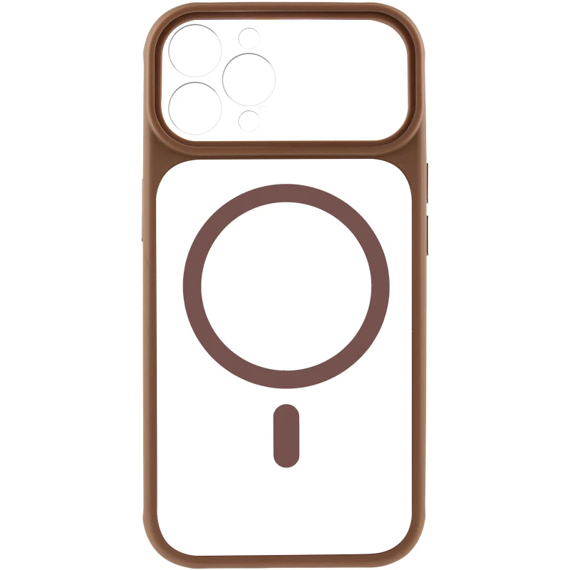 Чохол TPU GETMAN Moon Clear with MagSafe для Apple iPhone 12 Pro Max (6.7") – Brown. Фото 3 з 5