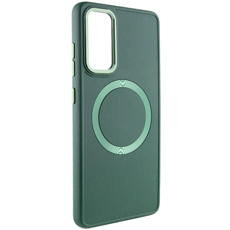 

TPU чохол Bonbon з металевими кнопками та MagSafe на Samsung Galaxy S22+ (Зелений / Army Green)