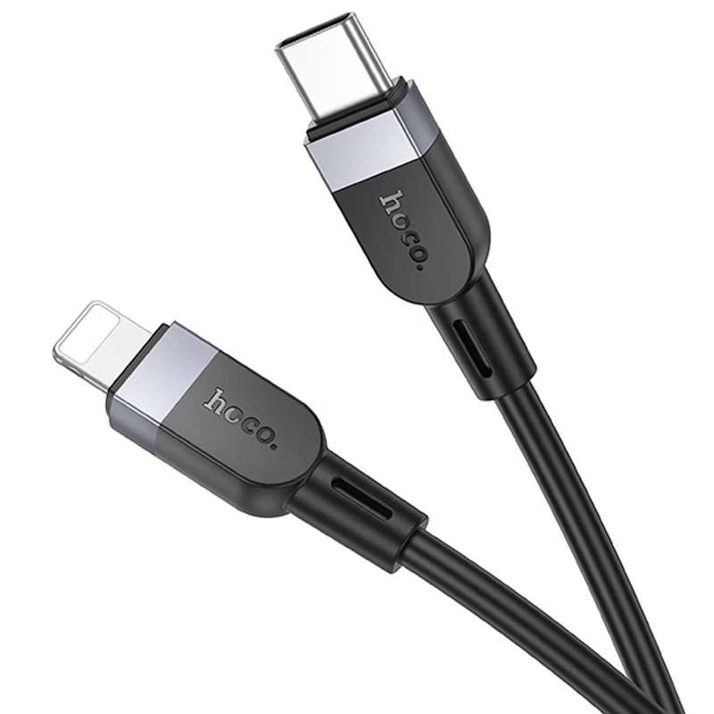 Дата кабель Hoco X109 Energy silicone Type-C to Lightning (3m) – Black. Фото 3 из 5