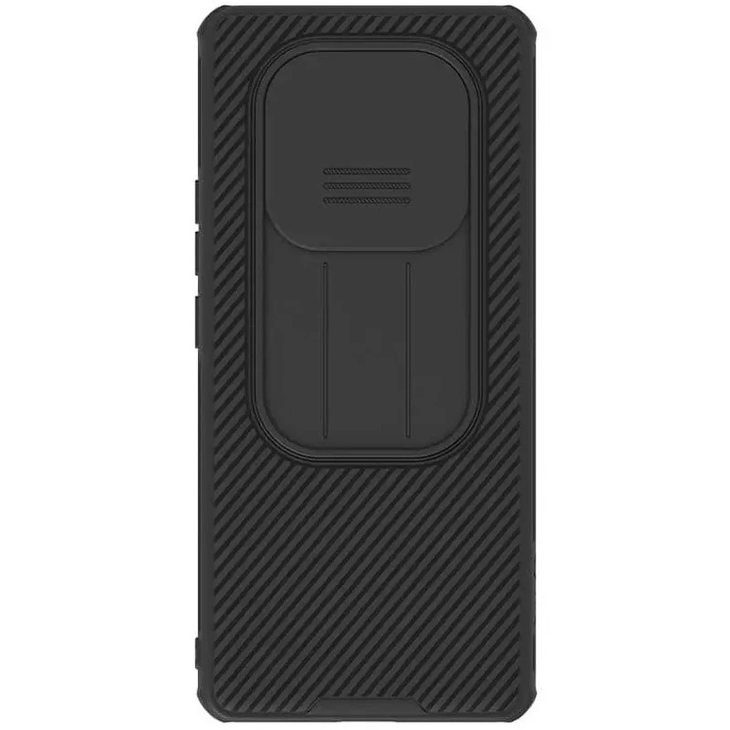 Карбоновая накладка Nillkin Pro со шторкой для камеры для Xiaomi Redmi Note 14 Pro+ 5G – Black. Фото 1 из 6