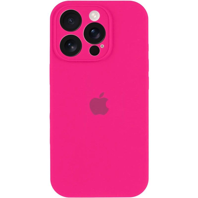 Чохол Silicone Case з захистом камери на Apple iPhone 16 Pro – Рожевий / Barbie pink. Фото 3 з 6