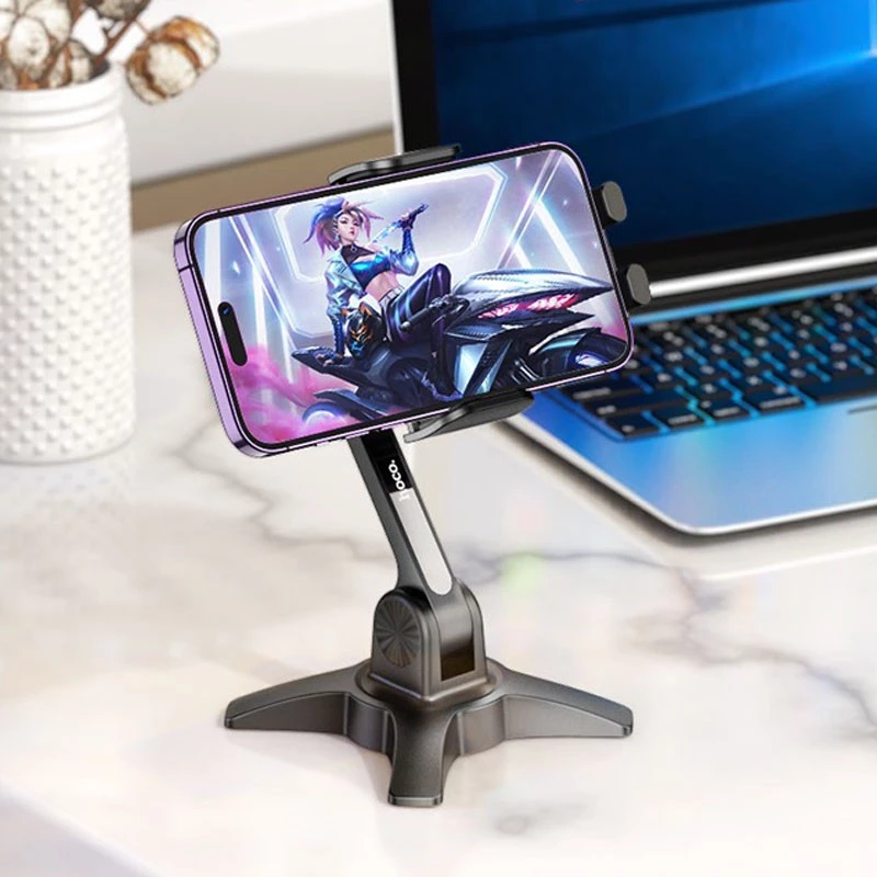 Тримач для телефону Hoco HD3 Joy push-type – Space Black. Фото 3 з 4