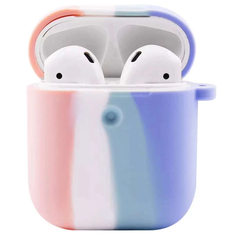 

Силіконовий футляр Colorfull для навушників AirPods 1/2 (Рожевий / Бузковий)