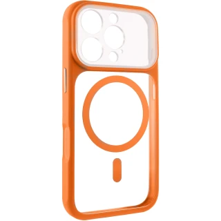 Чохол TPU+PC GETMAN Moon Clear with MagSafe для Apple iPhone 16 Pro Max — Orange