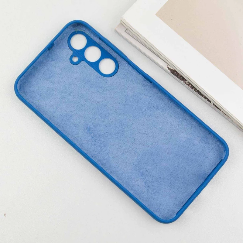 Кольоровий силіконовий чохол GETMAN із закритою камерою для Samsung Galaxy A05s – Синій / Navy Blue. Фото 4 з 6