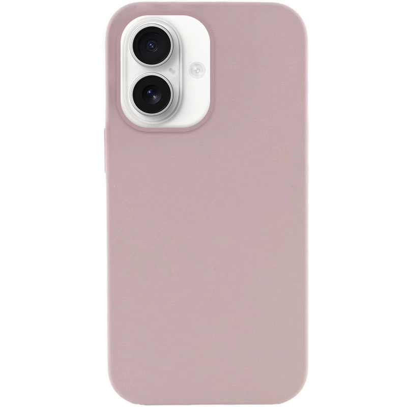 Чохол з закритим низом Silicone Case на Apple iPhone 16 Plus – Сірий / Lavender. Фото 2 з 4